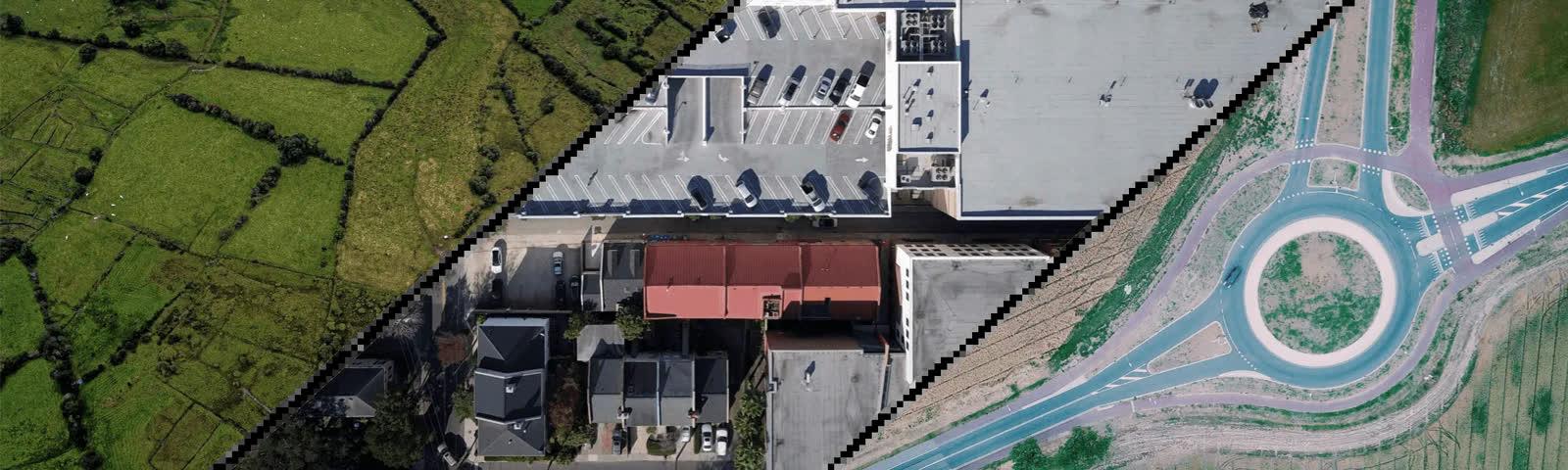 Drone aerial photography banner